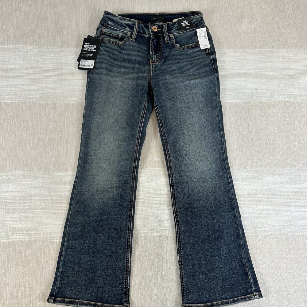 NWT Silver Jeans Co Women's Suki Curvy Fit Mid Rise Kick‎ Flare Sz 26x26 Stretch
